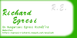 richard egresi business card